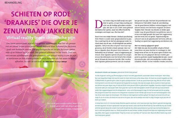 Fibromyalgie – virtual reality bij chronische pijn