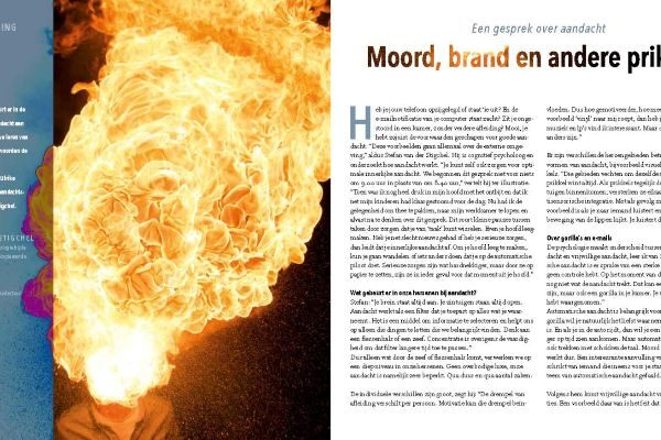 Wat is aandacht? Interview voor Tekstblad